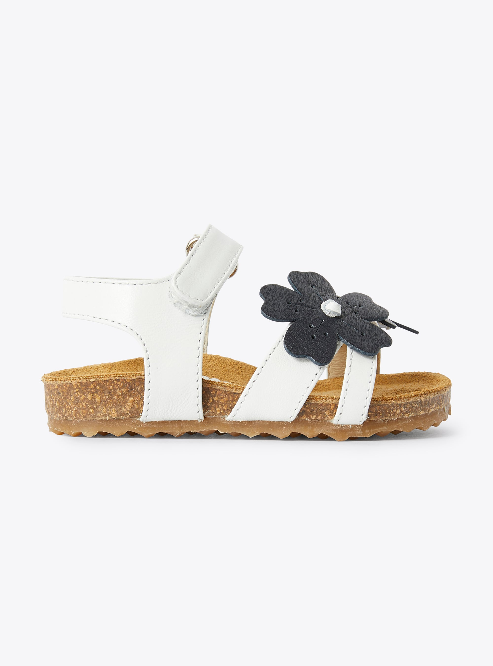 Sandal for babies with flower detail in blue - Blue | Il Gufo