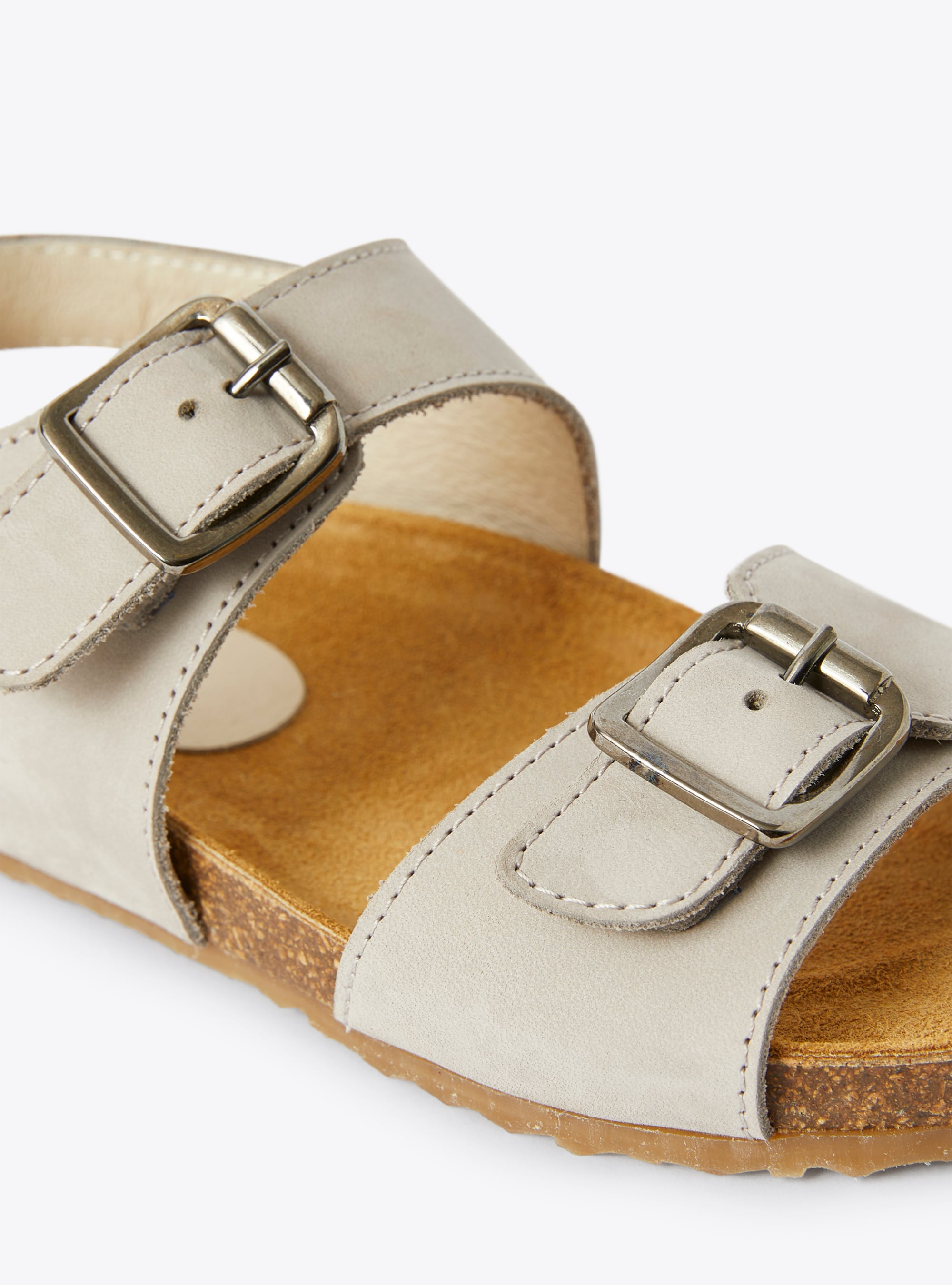 Sandale mit Riemchen und Schnallen in Grau - Grau | Il Gufo