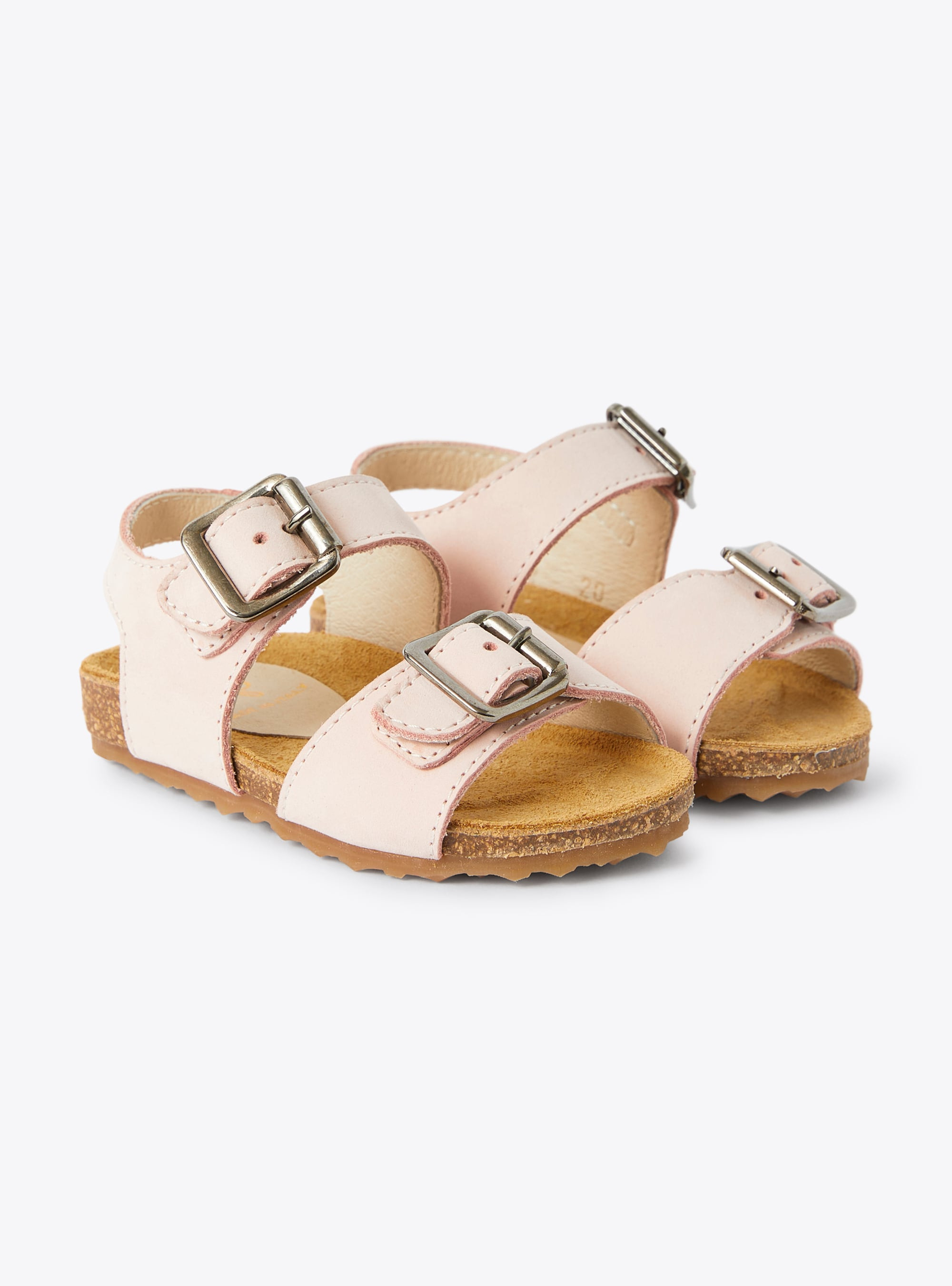 Sandale mit Riemchen und Schnallen in Grau - Rose | Il Gufo