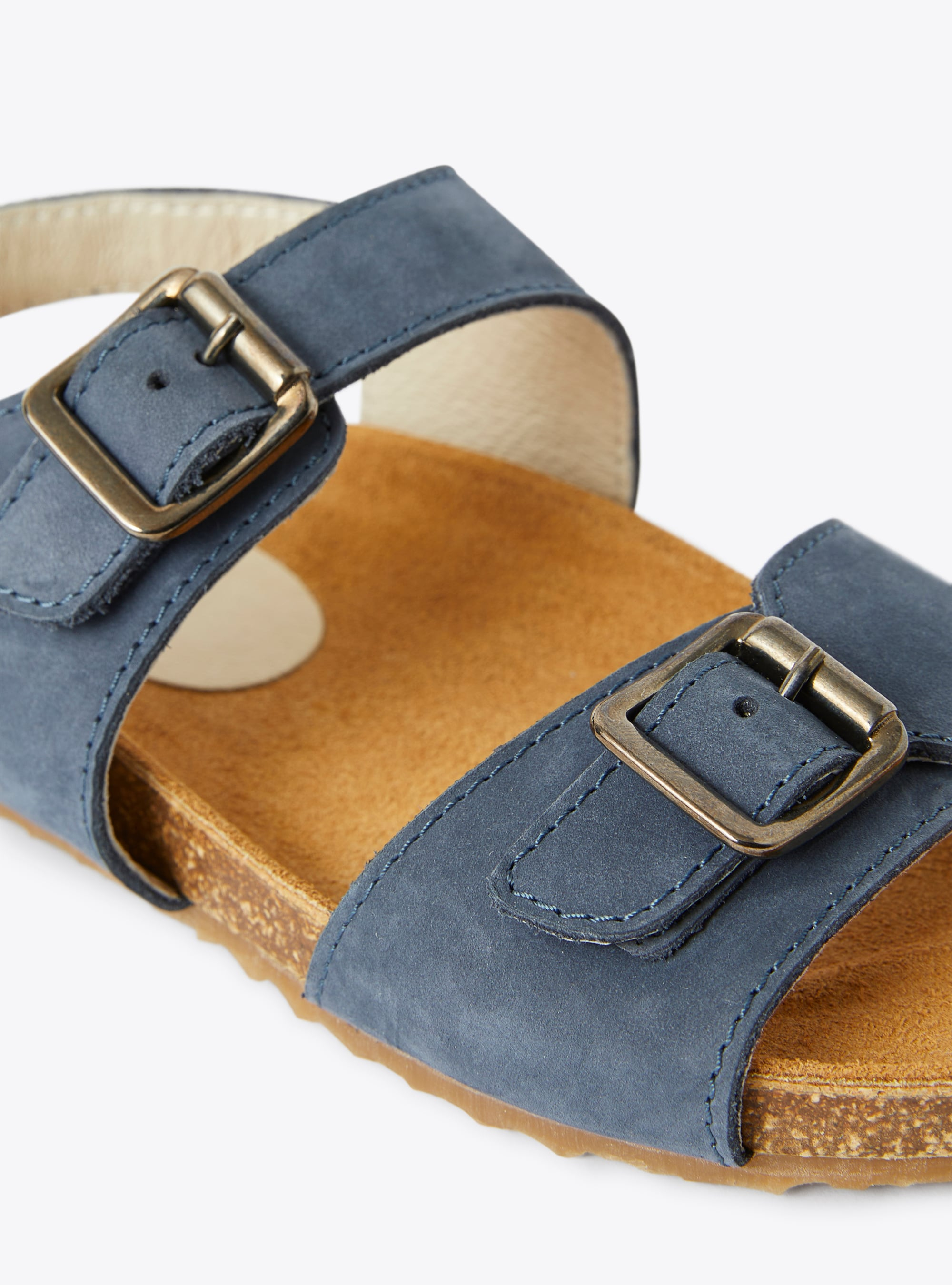 Sandalo con cinturini e fibbie grigio - Azzurro | Il Gufo