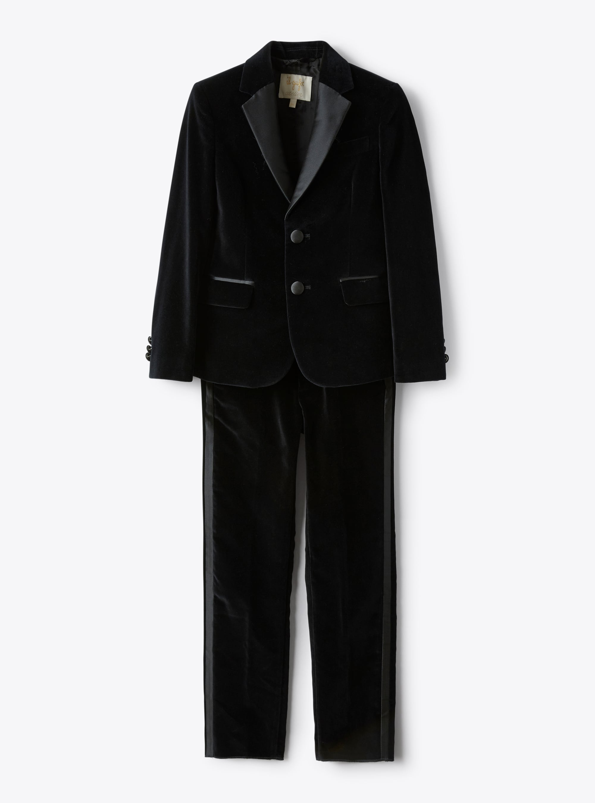 Boy’s dinner suit in velvet - Jackets - Il Gufo