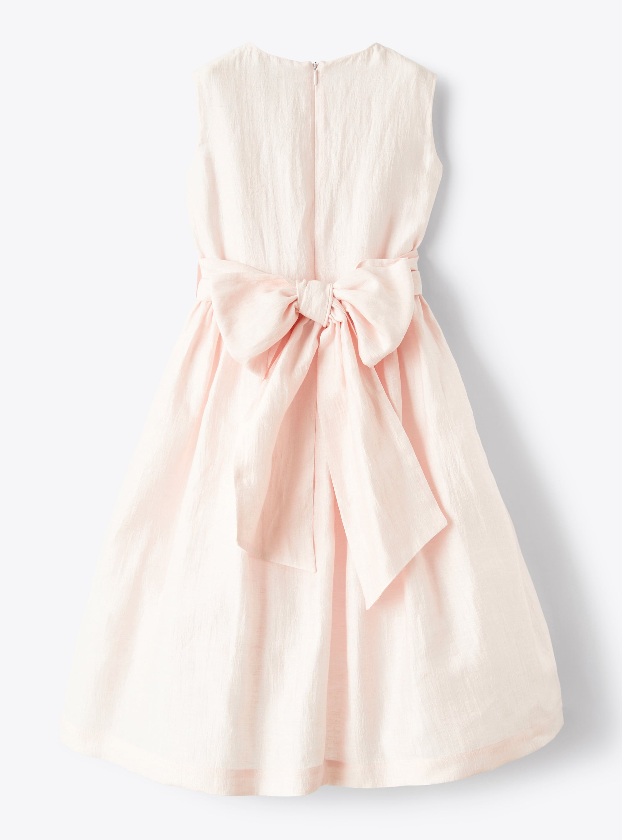 Розовое платье из льняного шантунга - Роза | Il Gufo