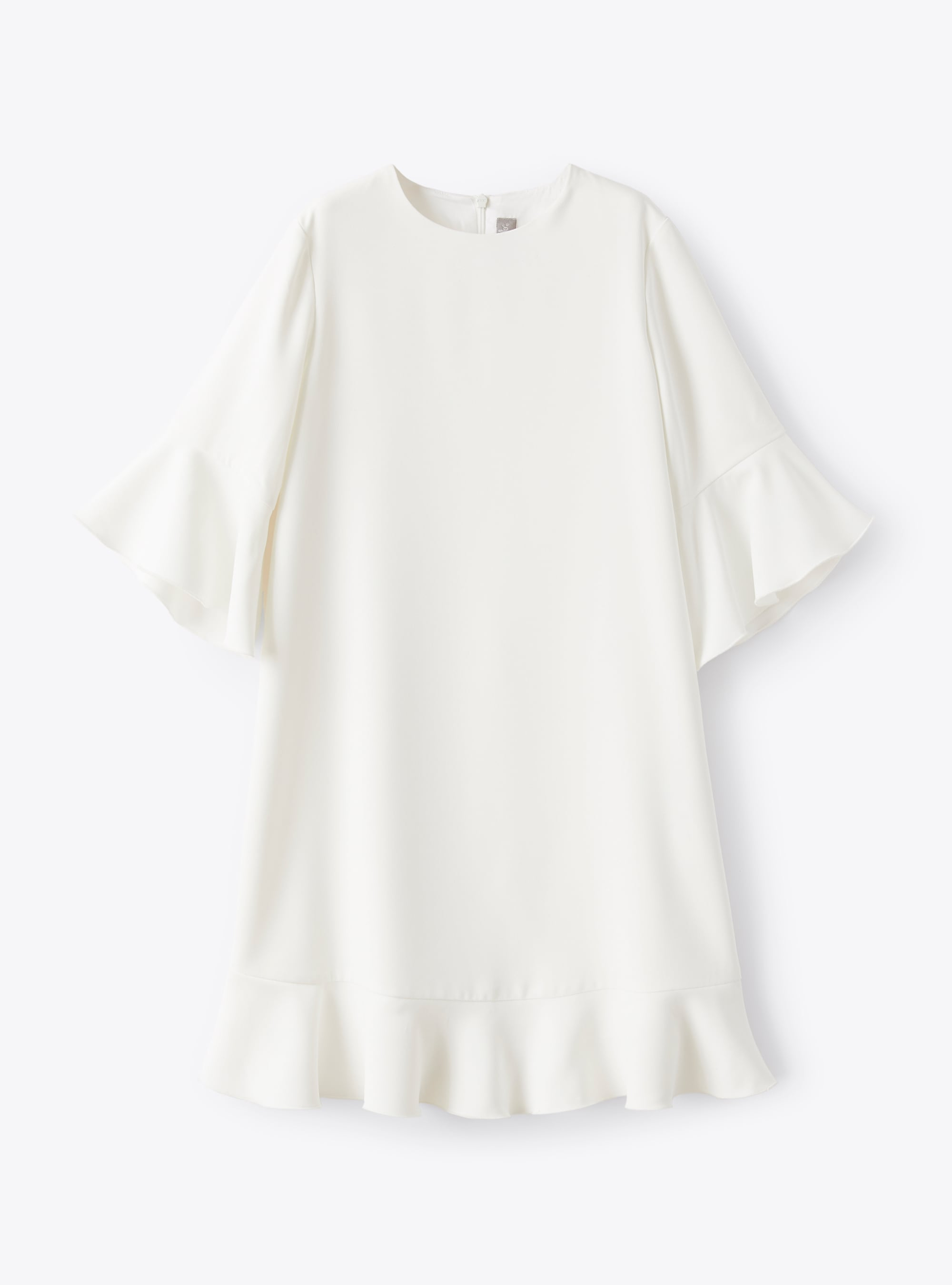 Kleid aus weißem Cady - Kleider - Il Gufo