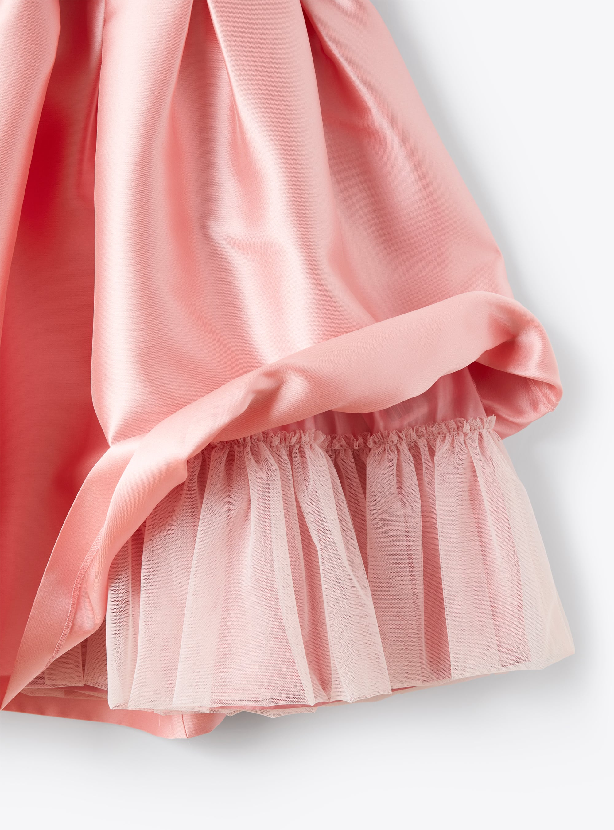 Kleid mit Gürtel aus Mikadostoff - Rose | Il Gufo
