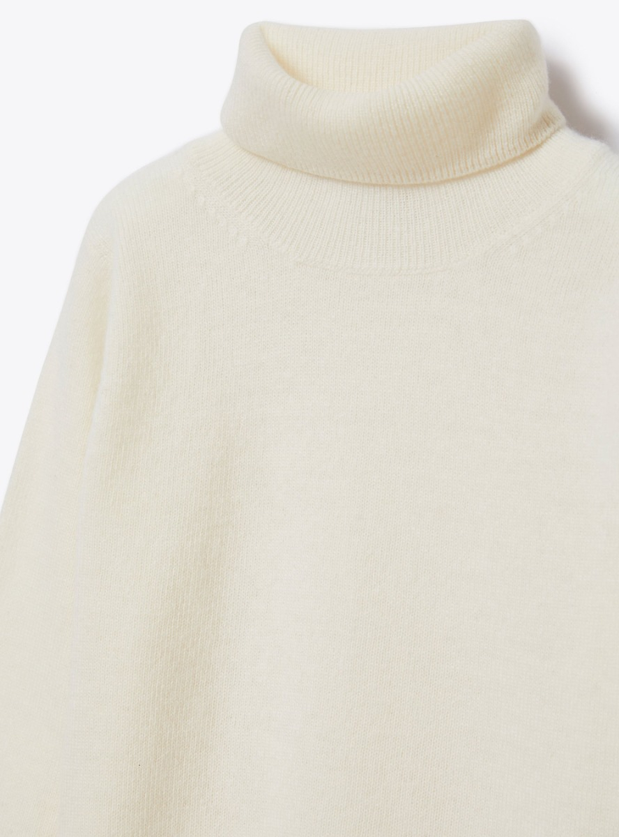 Maglia dolcevita in cashmere - Bianco | Il Gufo