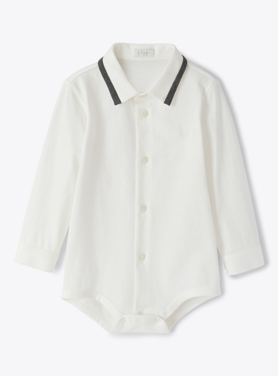 Button-down bodysuit in cotton jersey - Bodies - Il Gufo