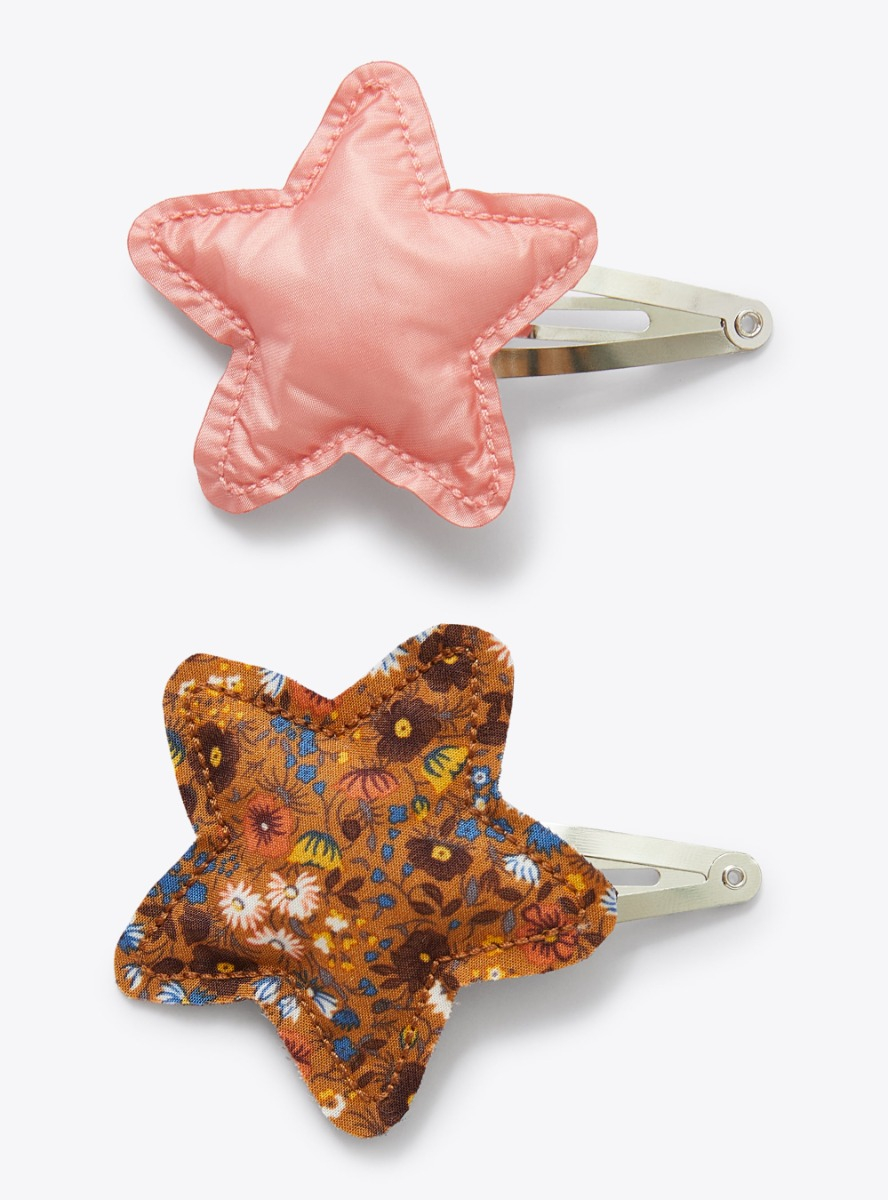 Multicolour stars hair clips - Brown | Il Gufo