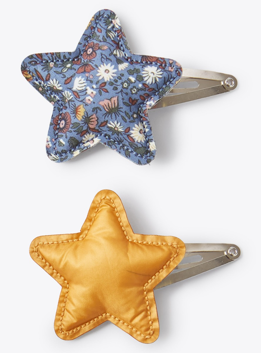 Haarspangen mit mehrfarbigen Sternen - Blau | Il Gufo