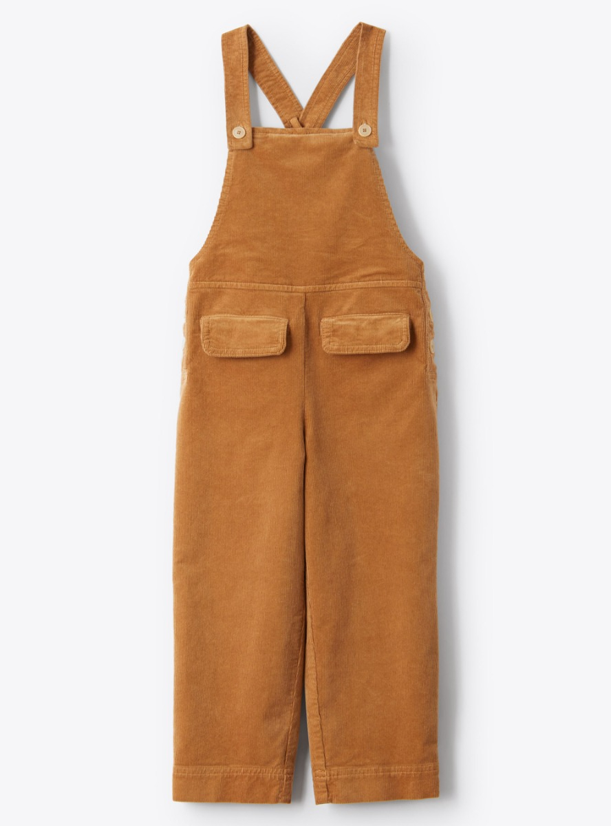 Biscuit beige corduroy dungarees - Trousers - Il Gufo