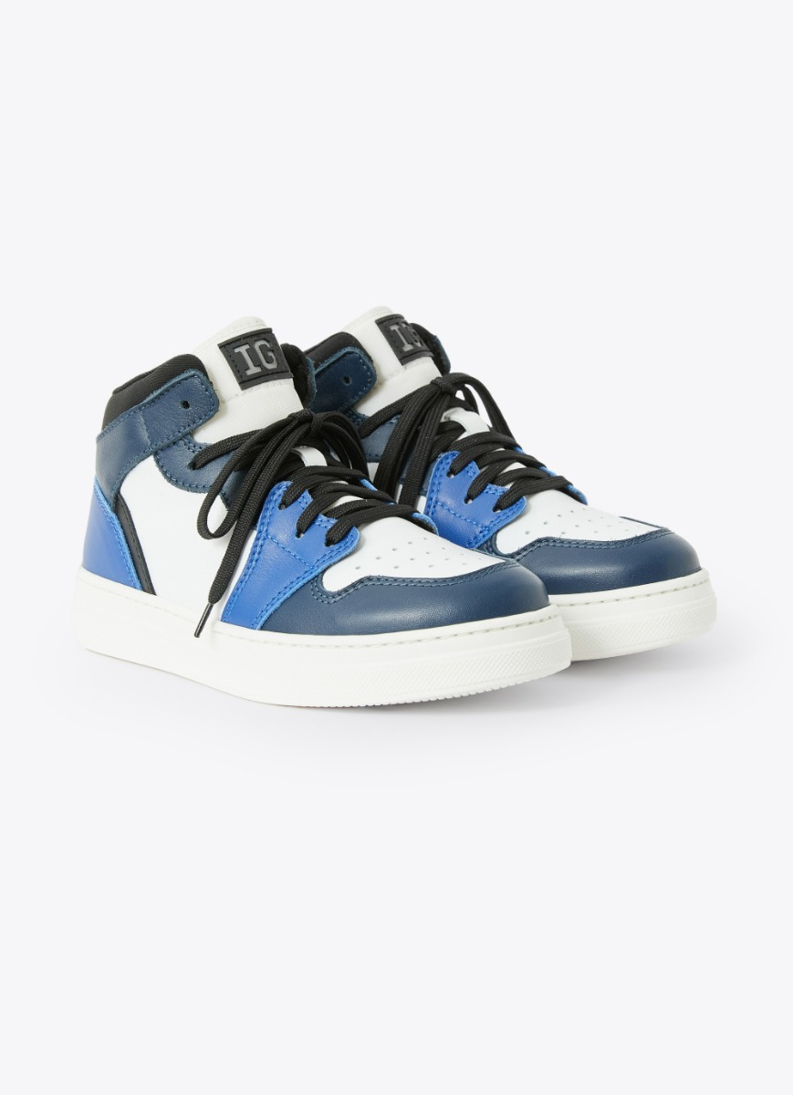 Sneakers montantes bicolores - Blanc | Il Gufo