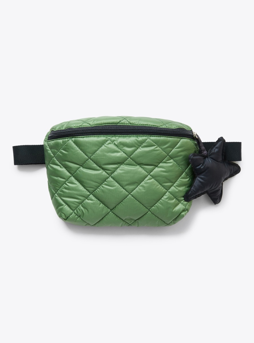 Green quilted nylon belt bag - Accessories - Il Gufo