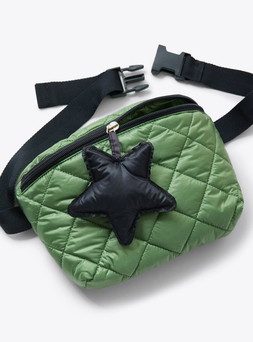 Зеленая поясная сумка из стеганого нейлона - Зеленый | Il Gufo