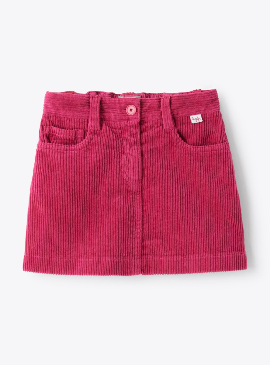 Fuchsia-pink corduroy skirt - Skirts - Il Gufo