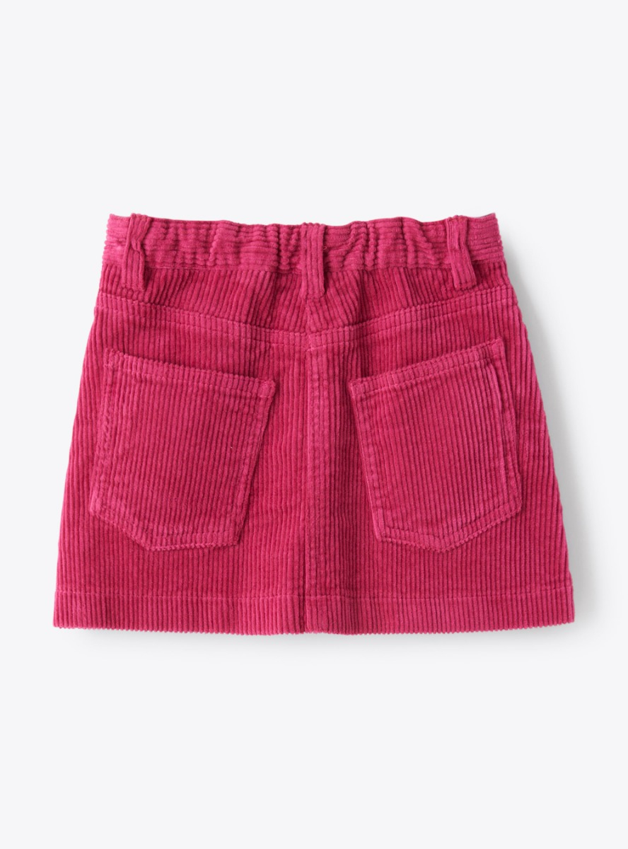 Fuchsia-pink corduroy skirt - Red | Il Gufo