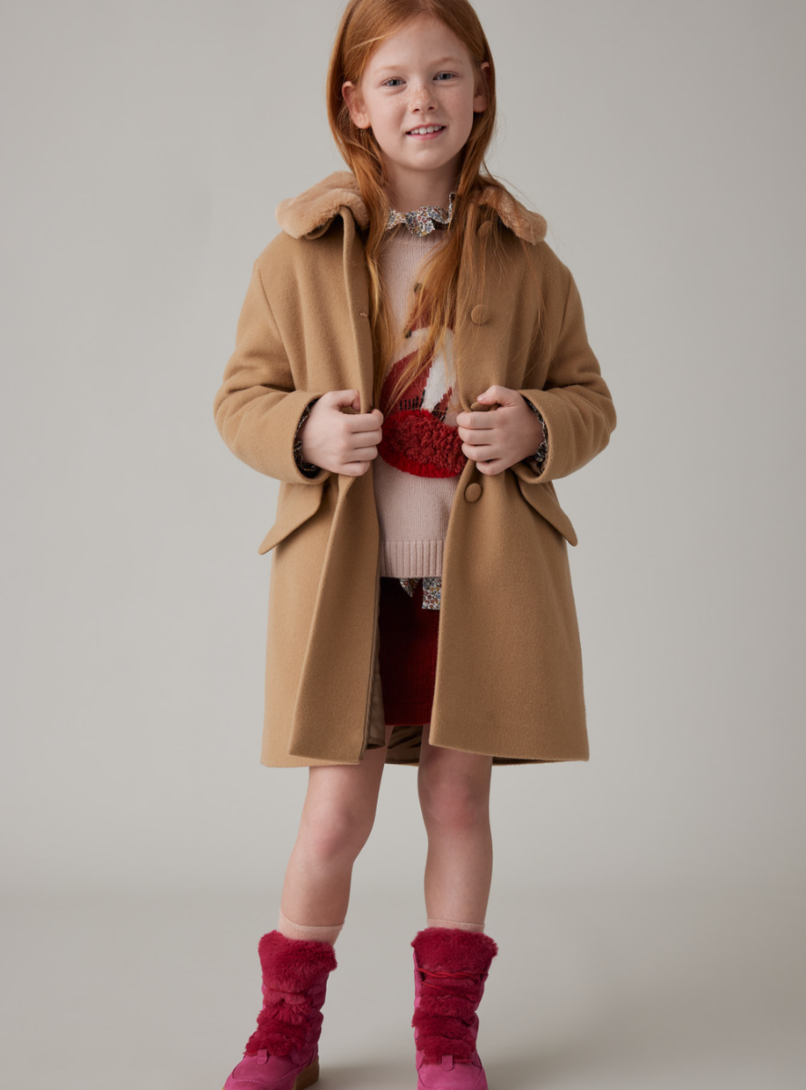 Coat in wool and cashmere - Brown | Il Gufo