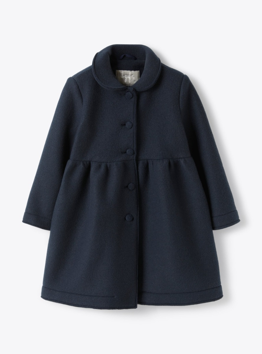 Coat in blue couture fleece - Down Jackets - Il Gufo