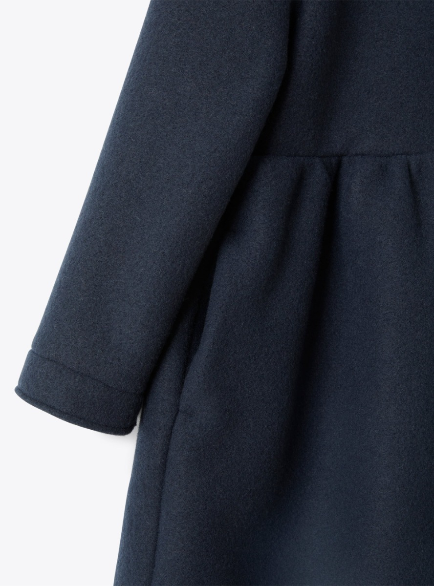 Mantel aus Couture-Fleece in Blau - Blau | Il Gufo
