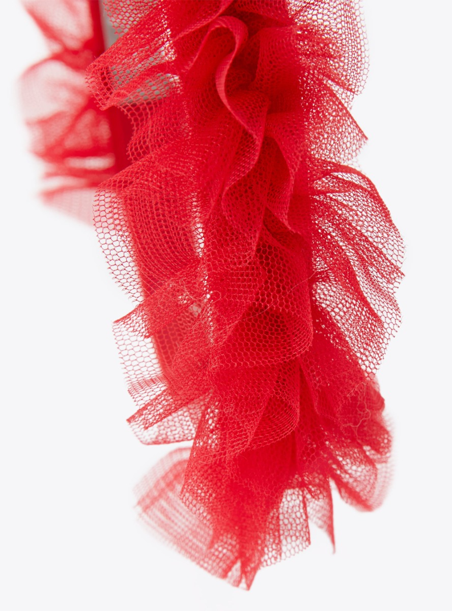 Headband in red tulle - Red | Il Gufo