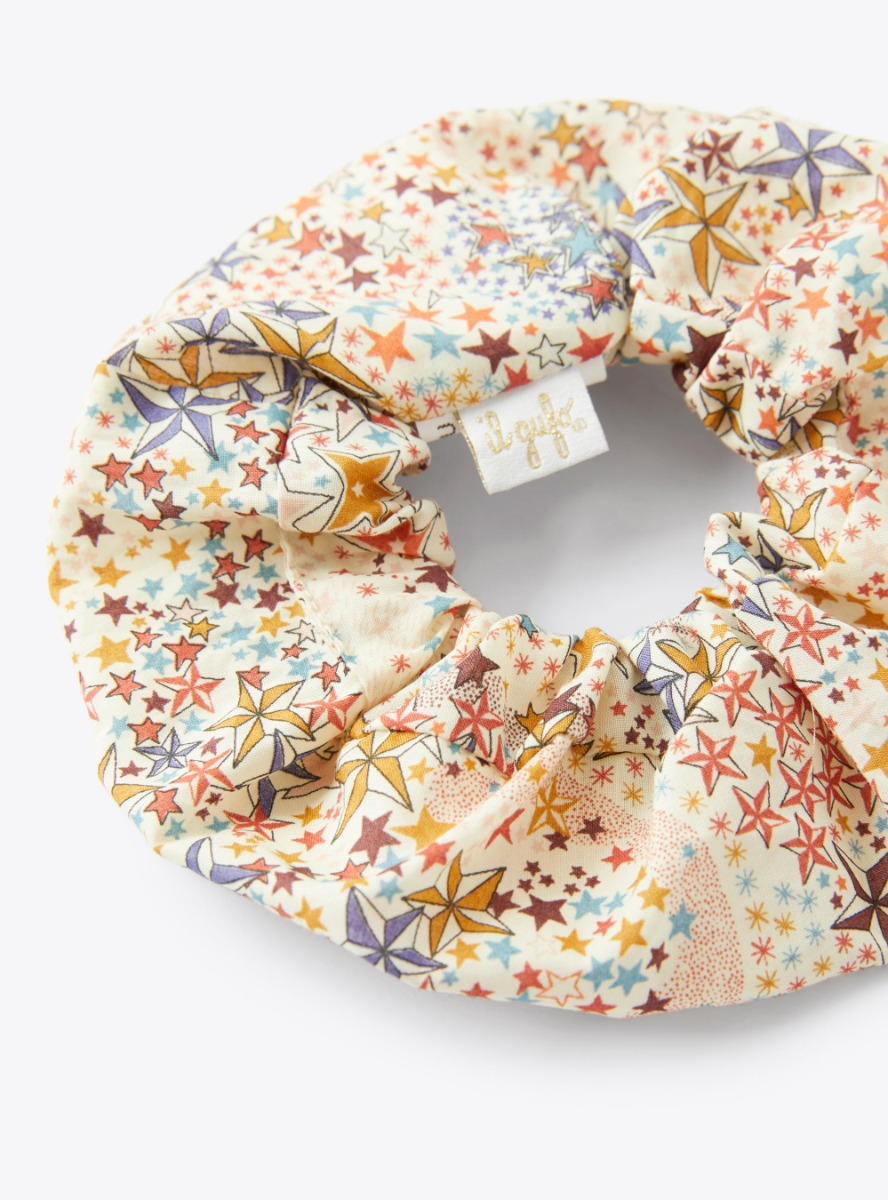 Scrunchie with star pattern - Orange | Il Gufo