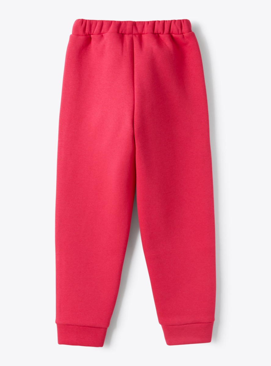 Jogging pants in fuchsia-pink hi-tech fleece - Fuchsia | Il Gufo