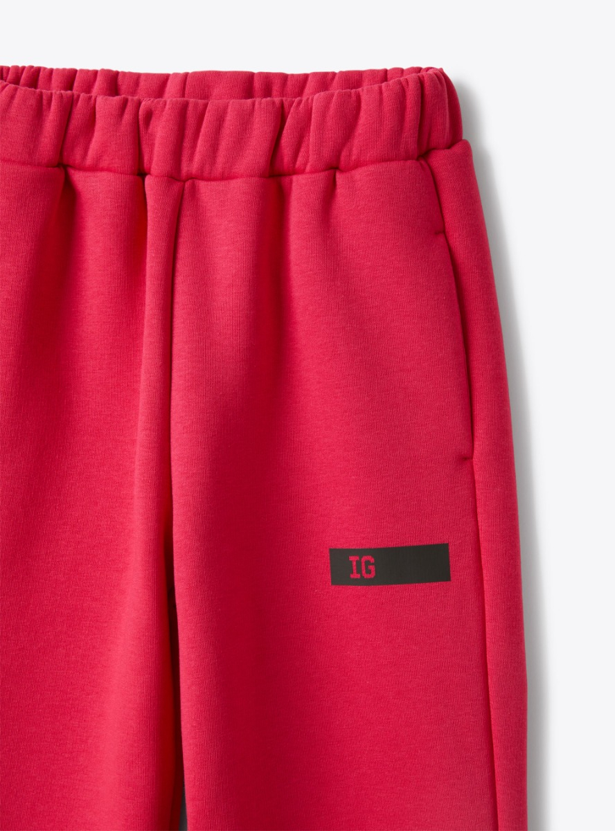 Jogging pants in fuchsia-pink hi-tech fleece - Fuchsia | Il Gufo