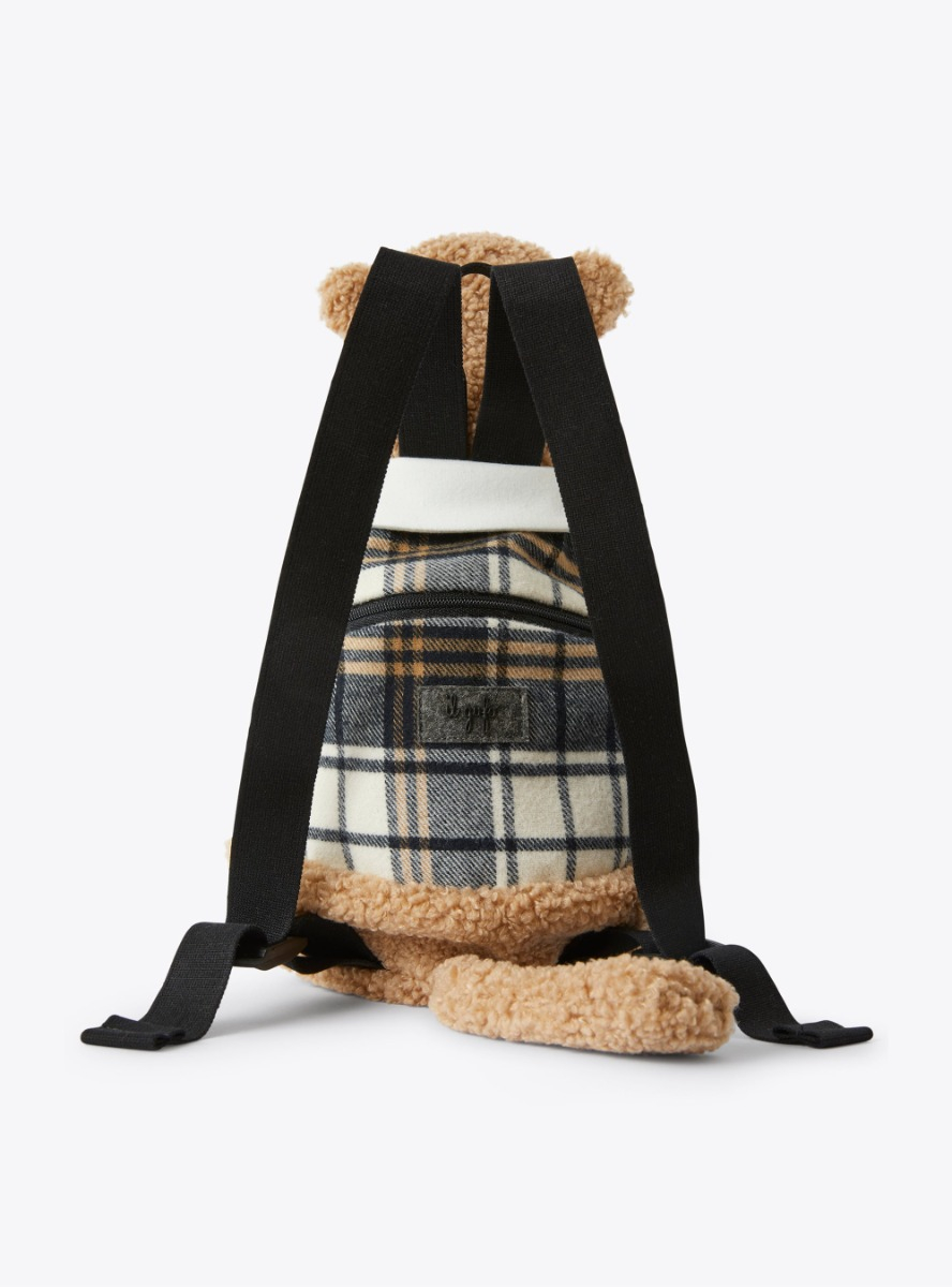 Petit sac à dos ourson avec vêtement en technowool - Noir | Il Gufo