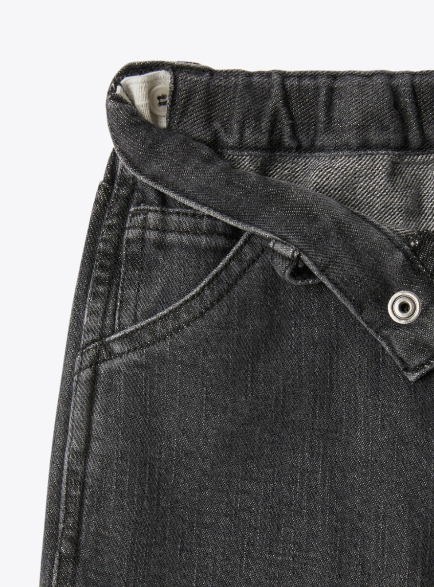 Workwear-Hose aus Denim - Schwarz | Il Gufo