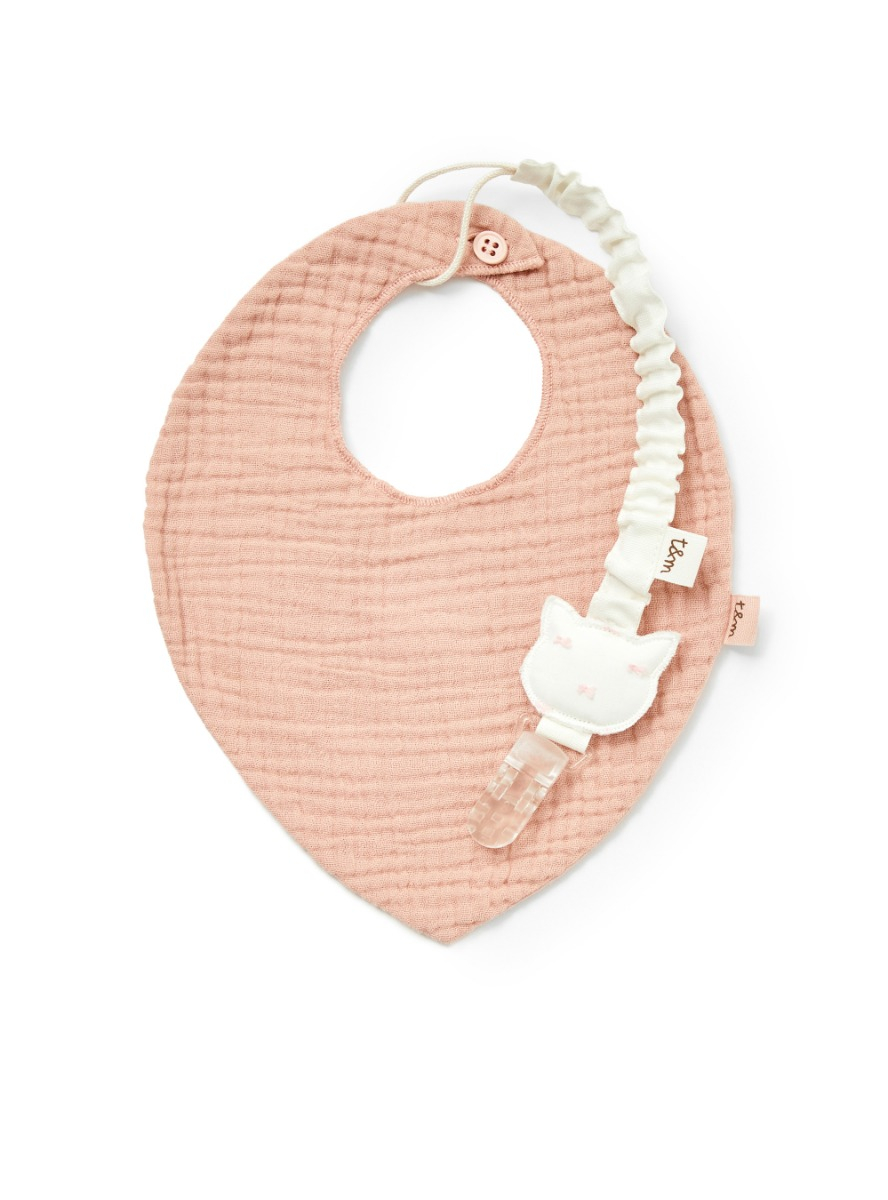 Pink cotton bib - Accessories - Il Gufo