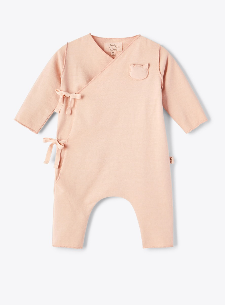 Sleepsuit in pink fleece - Babygrows - Il Gufo