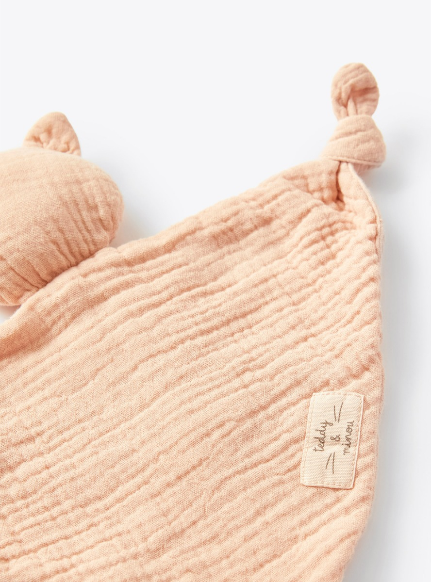Pink double gauze and jersey doudou - Pink | Il Gufo