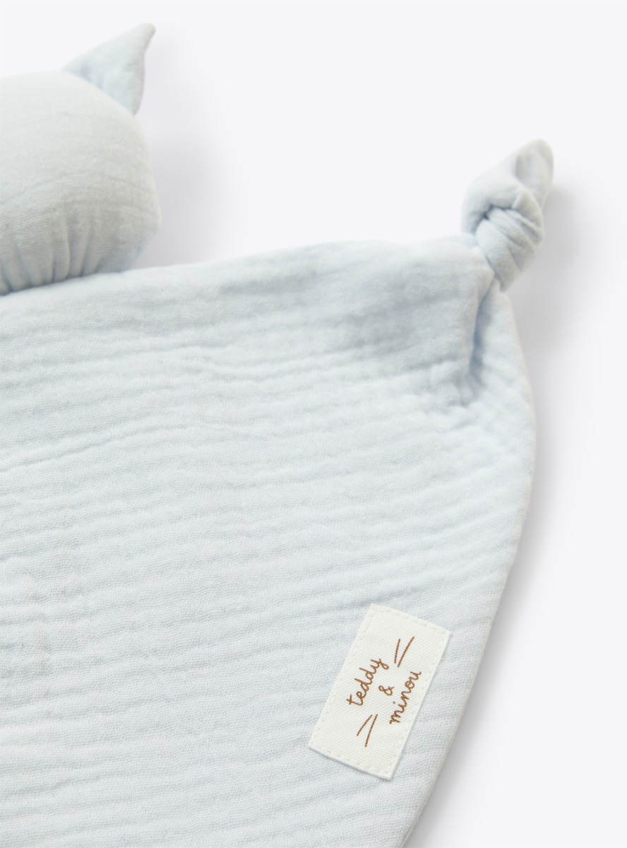Light blue double gauze and jersey doudou - Light blue | Il Gufo