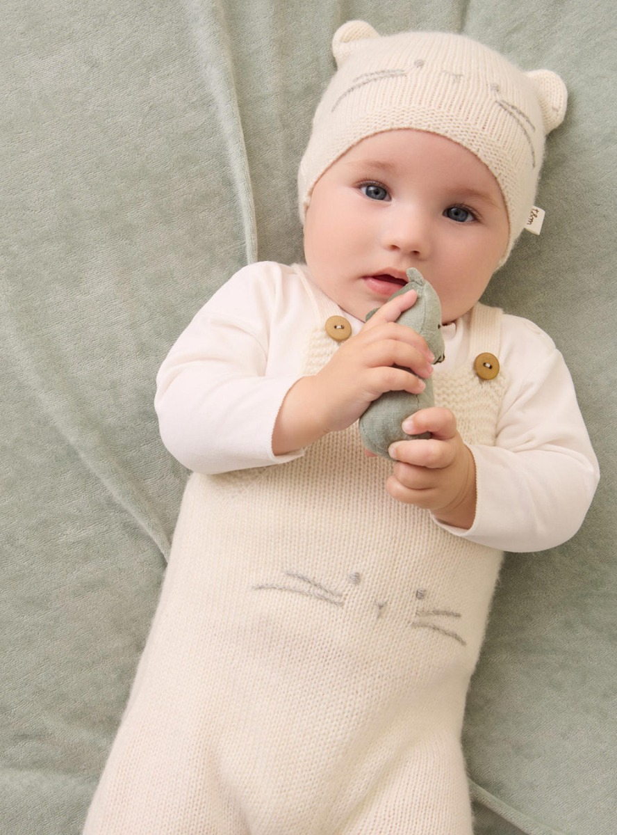 Ensemble bonnet et chaussures - Blanc | Il Gufo