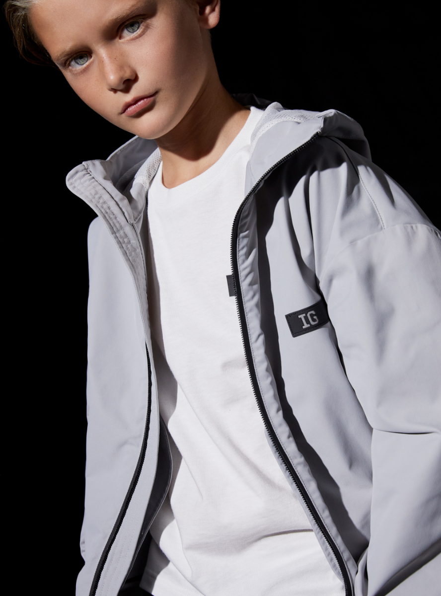 Zip-front jacket in hi-tech fabric - Grey | Il Gufo
