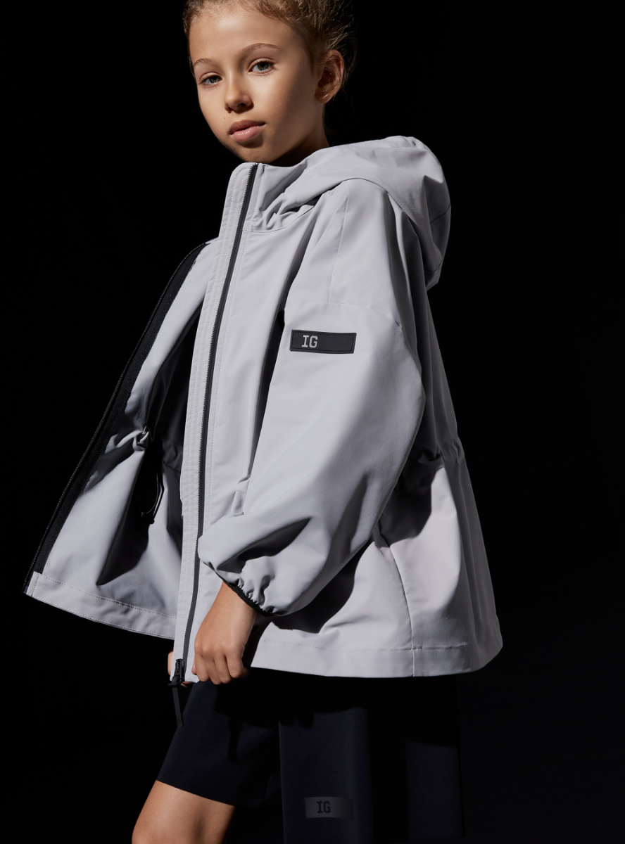 Zip-front jacket in hi-tech fabric - Grey | Il Gufo