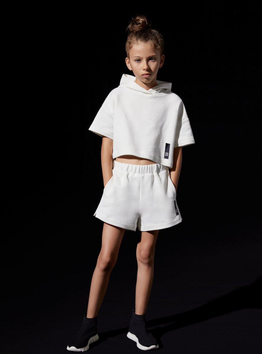 Shorts in white fleece - White | Il Gufo