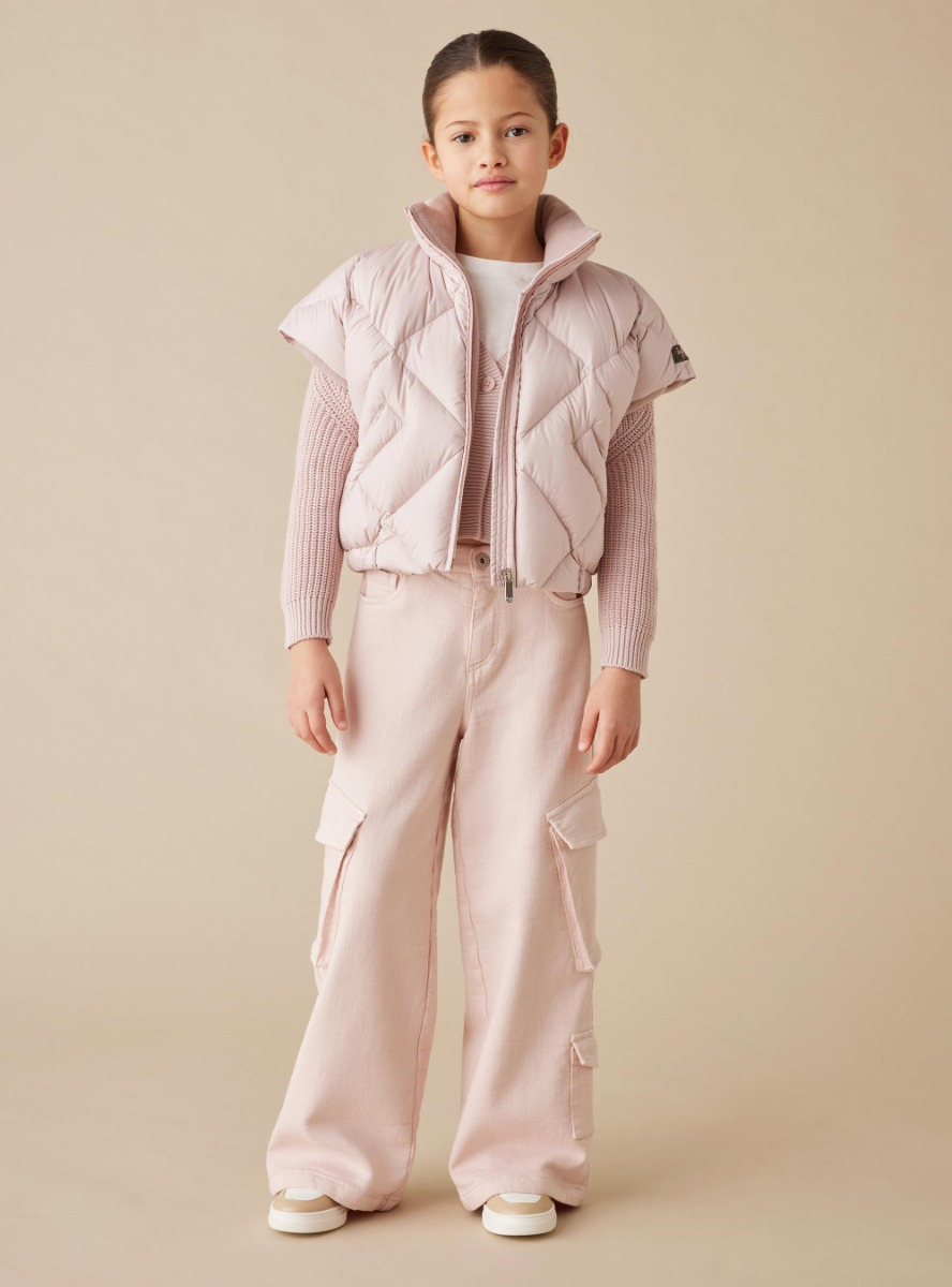 Boxy padded vest - Pink | Il Gufo