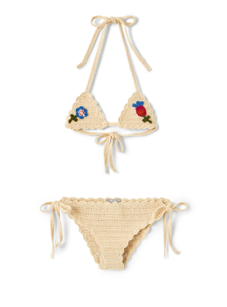 Crochet swimsuit with flowers - Swimwear - Il Gufo