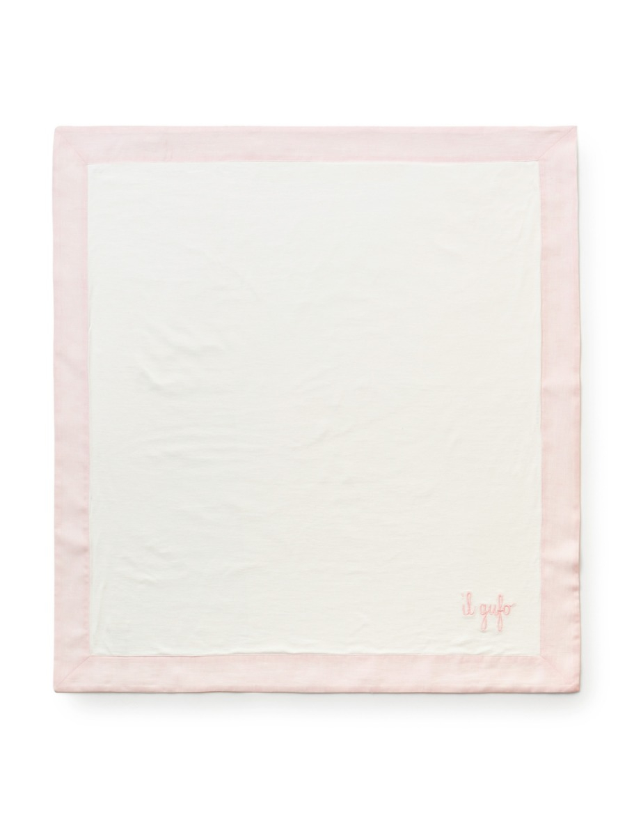 Blanket for cradle with pink profile - Pink | Il Gufo