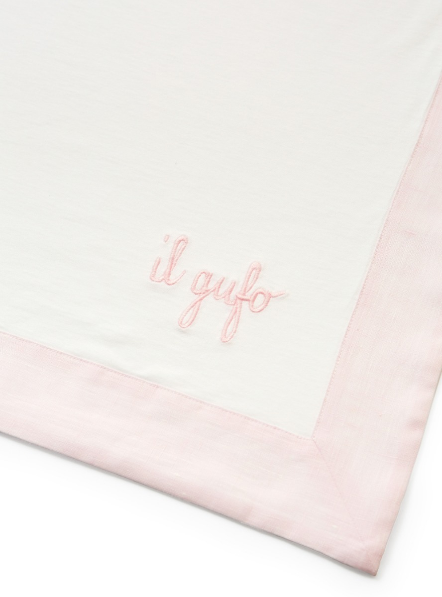 Blanket for cradle with pink profile - Pink | Il Gufo