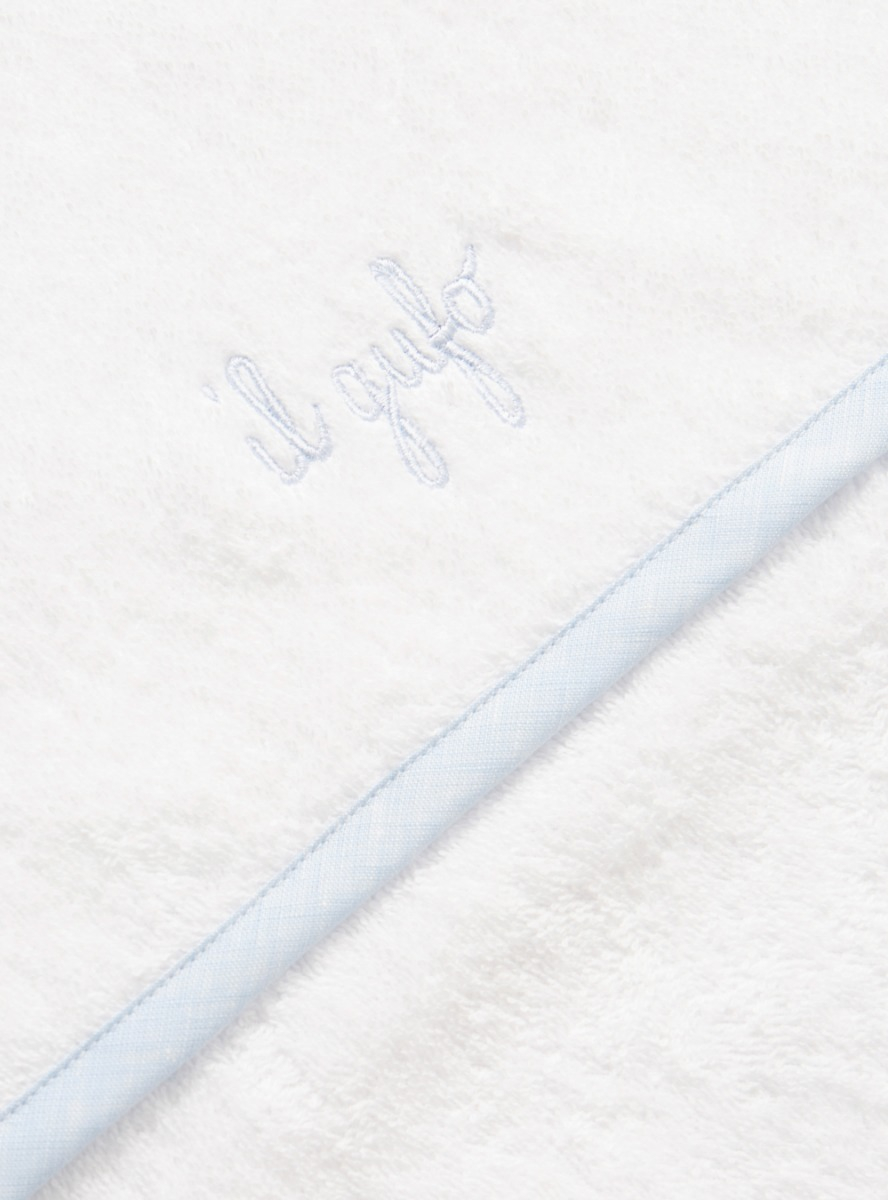 Cotton terry cloth and knob set - Blue | Il Gufo