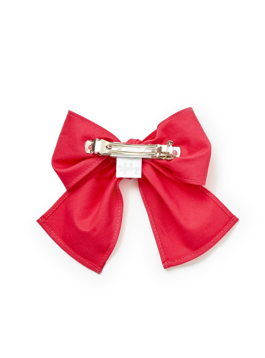 Hair clip with red bow - Red | Il Gufo