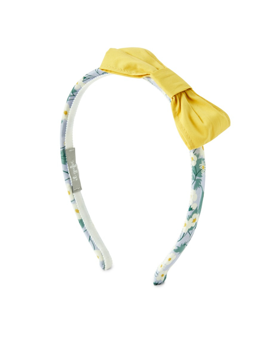 Liberty print and bow headband - Lilac | Il Gufo