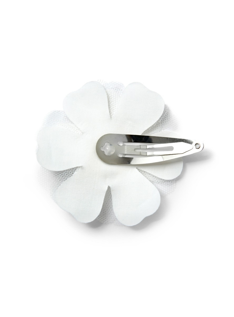 Hair clip with maxi flower - White | Il Gufo
