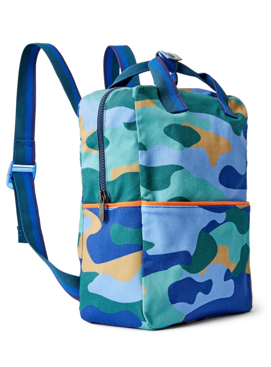 Camouflage print backpack - Blue | Il Gufo