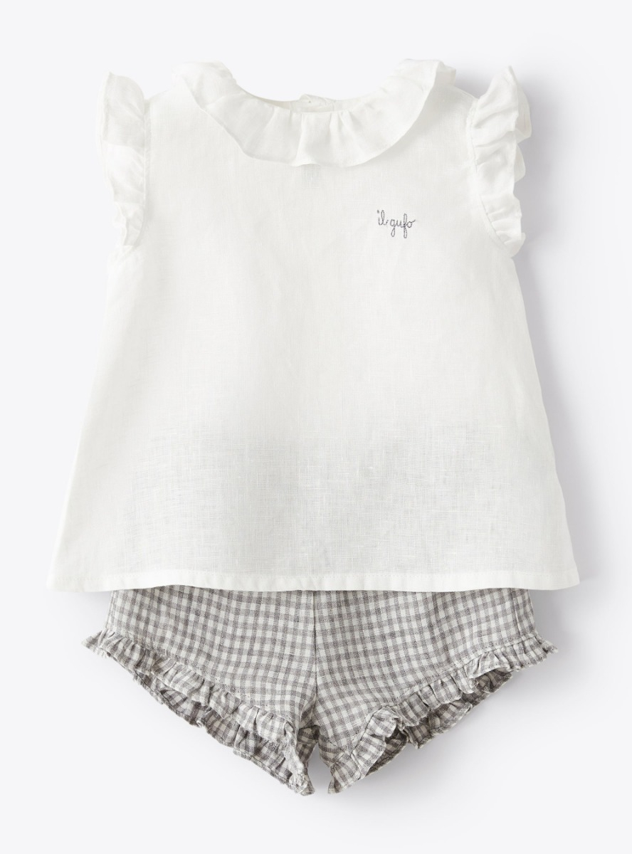 Two-piece set in linen - Two-piece sets - Il Gufo