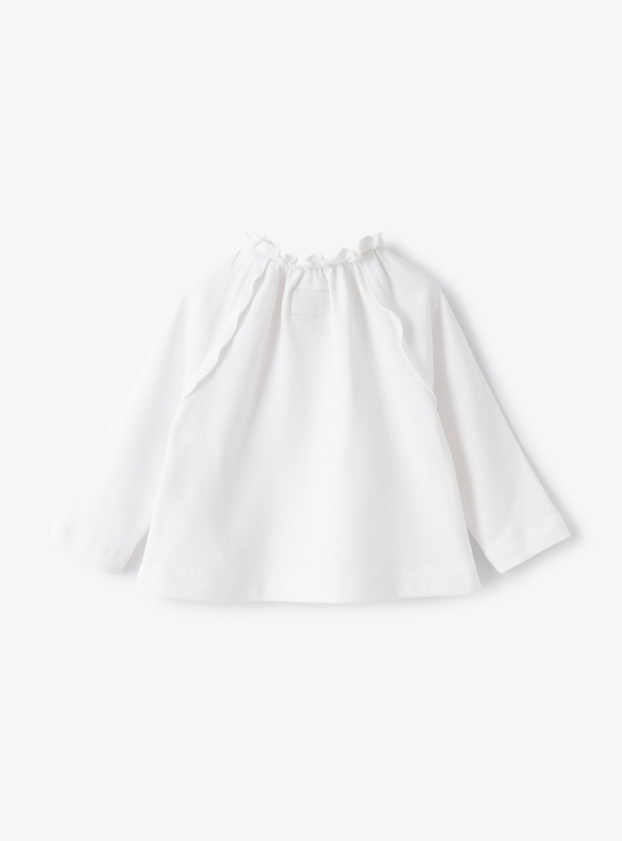 Baby girls’ jacket in white fleece - White | Il Gufo