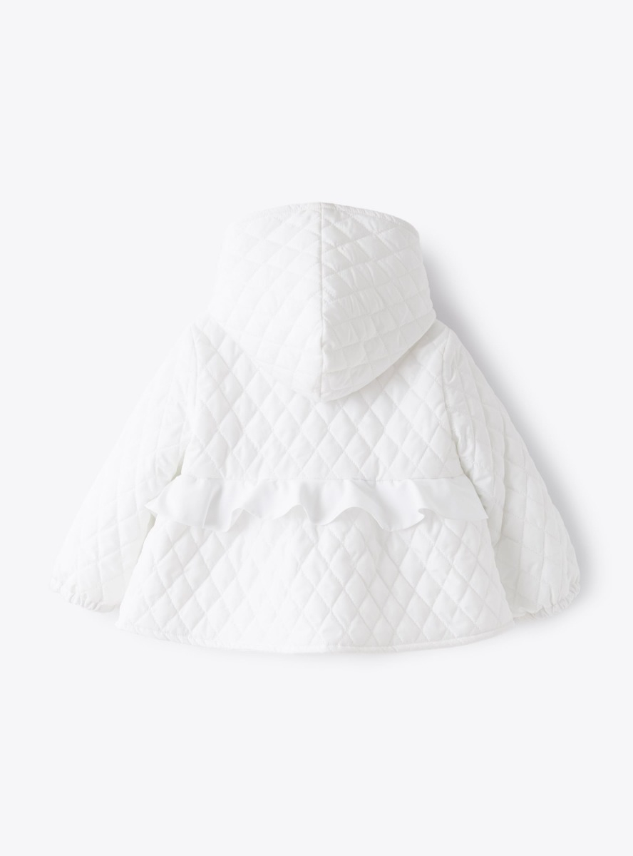 Hooded jacket with eco-friendly padding - White | Il Gufo