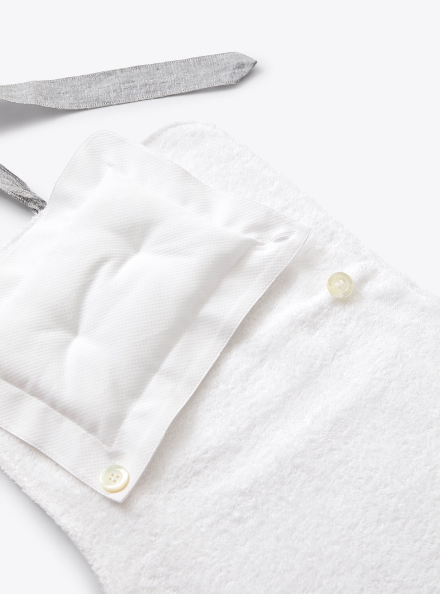Housse pour matelas à langer avec nœud - Gris | Il Gufo