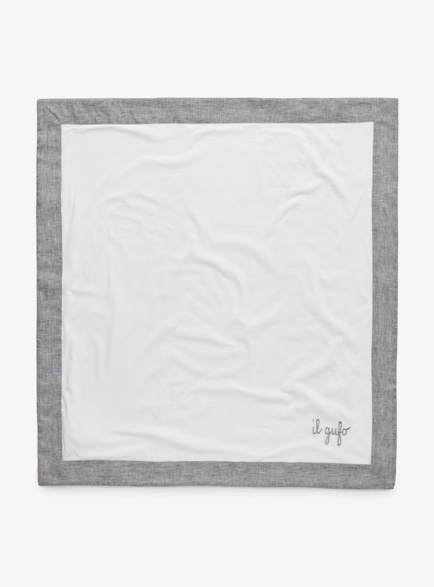 Cotton blanket with contrasting edges - Accessories - Il Gufo