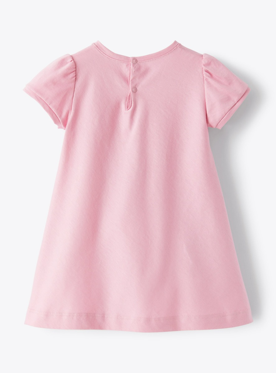 Robe en jersey avec fleur - Rose | Il Gufo